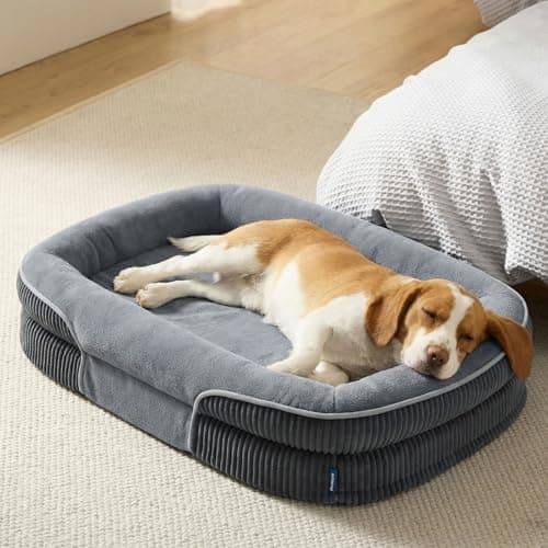 Bedsure Bedsure 360° Oval Bolster Orthopedic Dog Bed